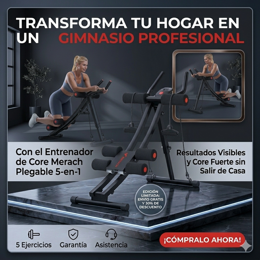 MAQUINA DE ABDOMINALES MULTIFUNCIONAL + RUTINAS GRATIS