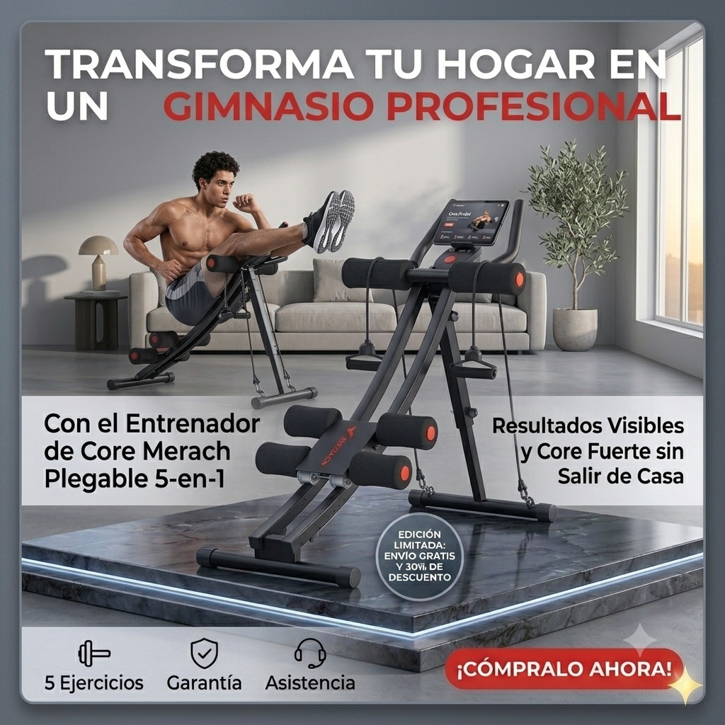 MAQUINA DE ABDOMINALES MULTIFUNCIONAL + RUTINAS GRATIS