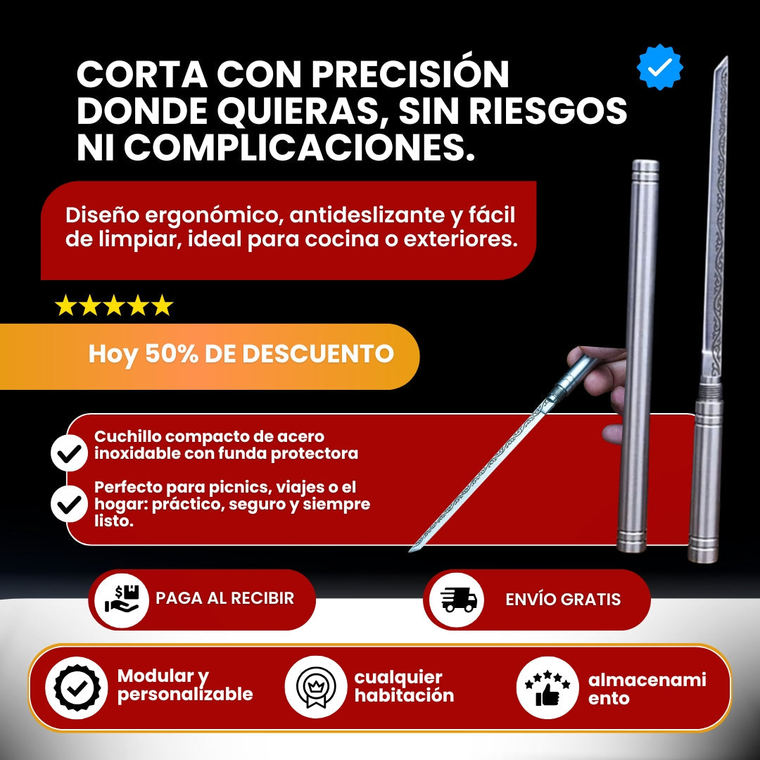 CUCHILLO PORTATIL MULTIUSO |COMPRA 1 Y LLEVA 1 GRATIS|