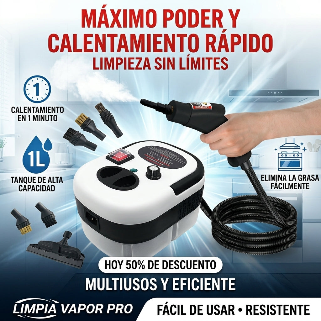 ASPIRADORA Y VAPORIZADOR 2 EN 1